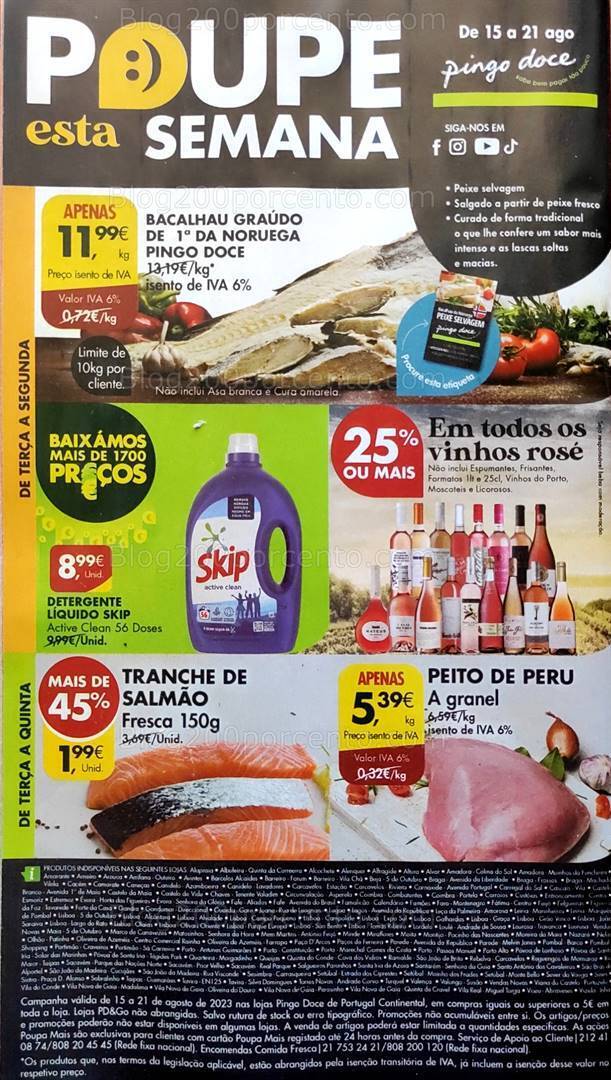 Antevisão Folheto PINGO DOCE Promoções de 15 a 21 agosto