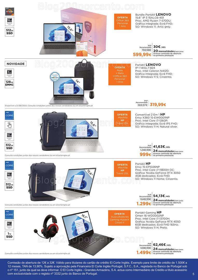 Antevisão Folheto EL CORTE INGLÉS Regresso às Aulas Promoções de 25 agosto a 17 setembro