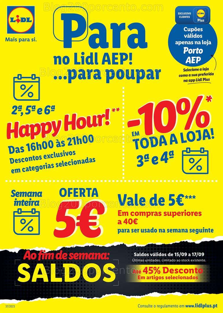 ALERTA - Antevisão Folheto LIDL Especial AEP Porto Promoções a partir de 7 setembro
