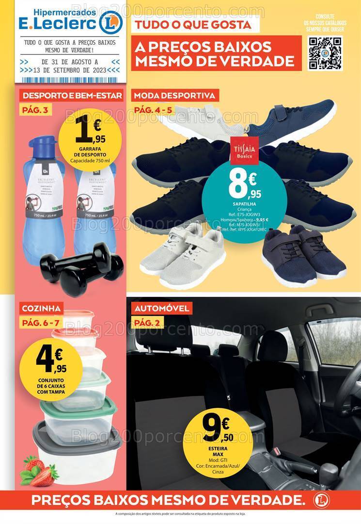 Antevisão Folheto E-LECLERC Bazar Promoções de 31 agosto a 13 setembro