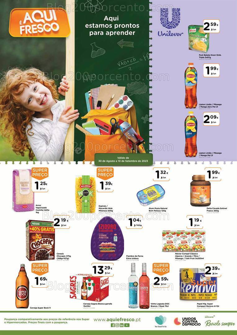 Antevisão Folheto AQUI É FRESCO Promoções de 30 agosto a 10 setembro