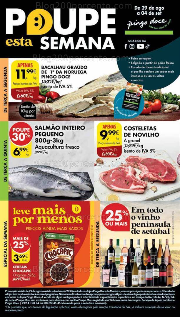 Antevisão Folheto PINGO DOCE Madeira Promoções de 29 agosto a 4 setembro