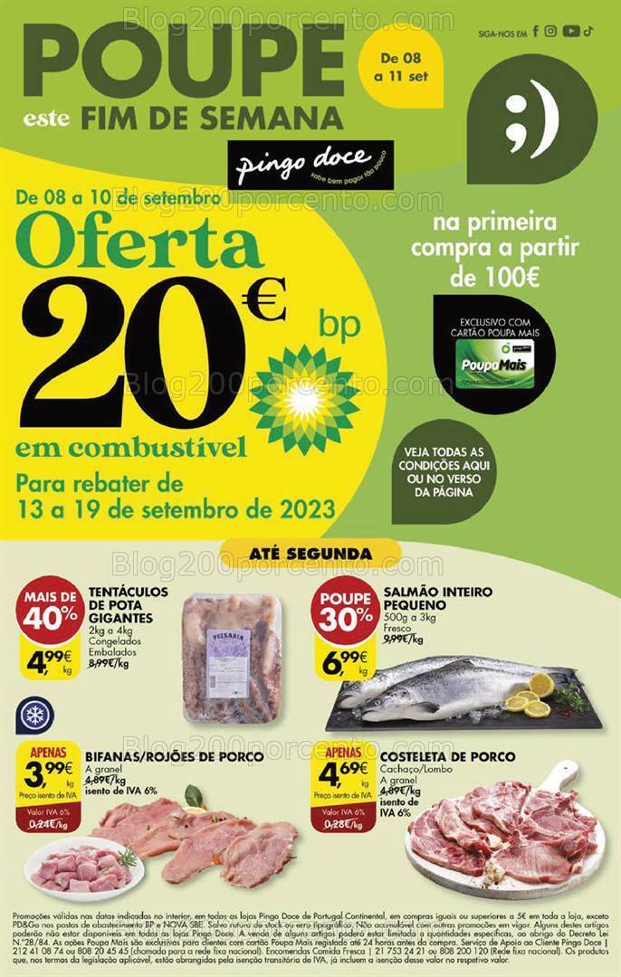 Antevisão Folheto PINGO DOCE Promoções Fim de Semana - 8 a 11 setembro