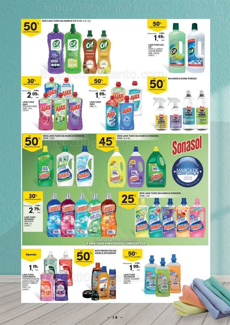 Antevisão Folheto CONTINENTE Casa Limpa Promoções de 29 agosto a 10 setembro