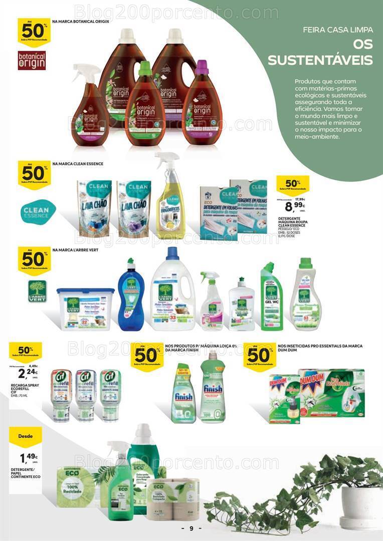 Antevisão Folheto CONTINENTE Casa Limpa Promoções de 29 agosto a 10 setembro