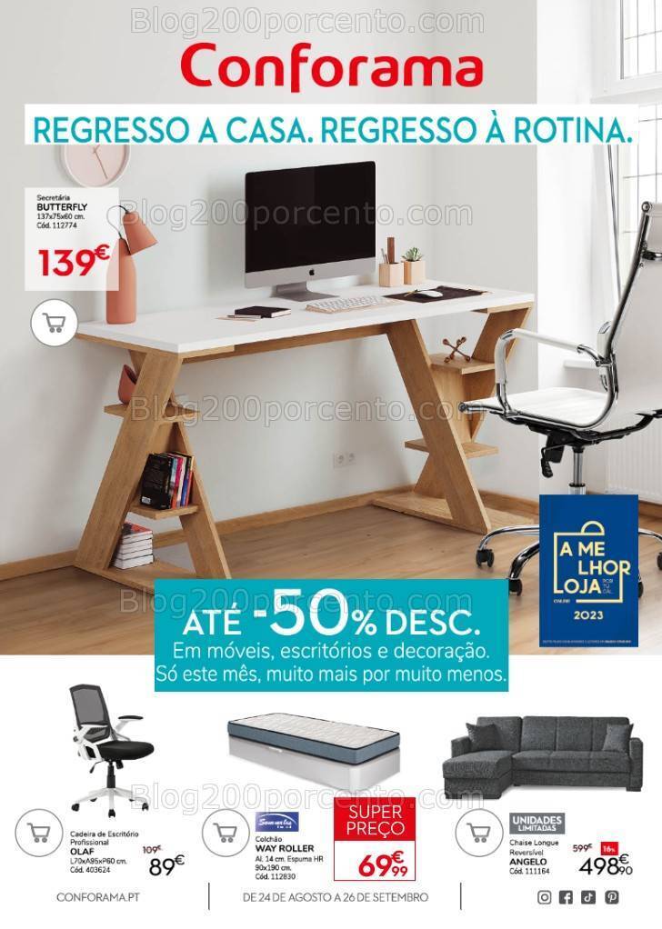 Antevisão Folheto CONFORAMA Regresso a Casa Promoções de 24 agosto a 26 setembro