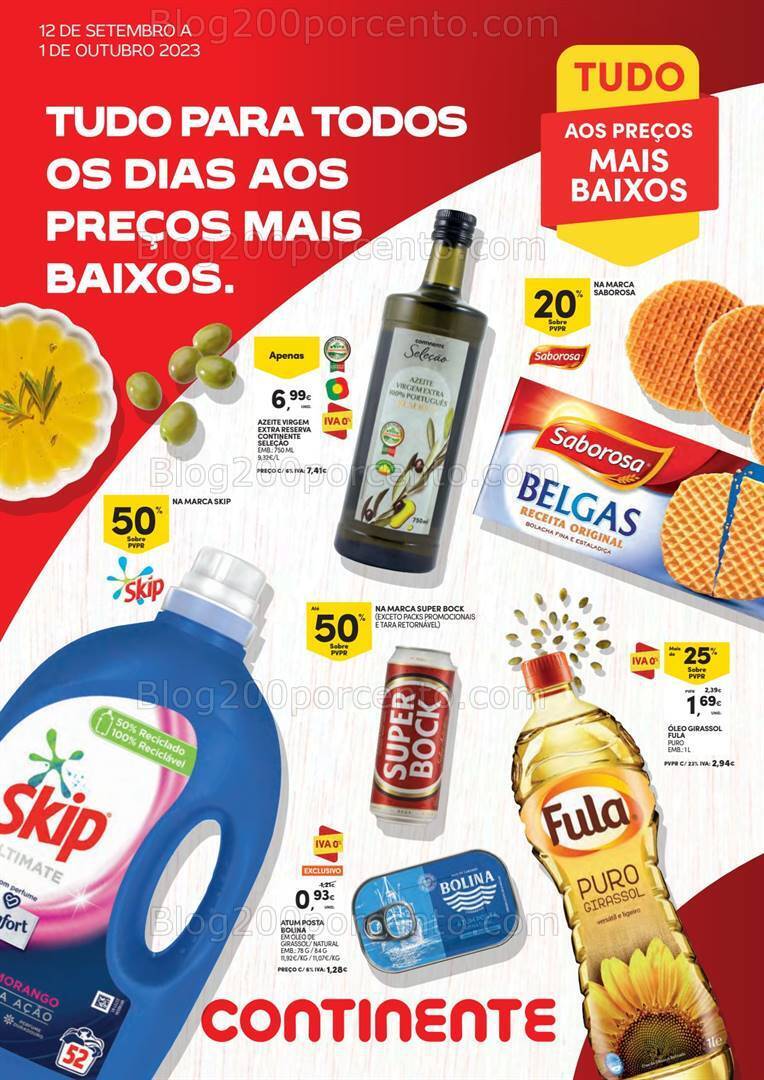 Antevisão Folheto CONTINENTE Extra Promoções de 12 setembro a 1 outubro