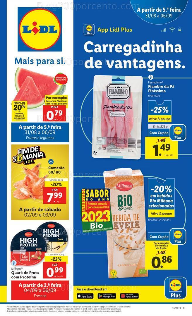 Antevisão Folheto LIDL Promoções de 31 agosto a 6 setembro
