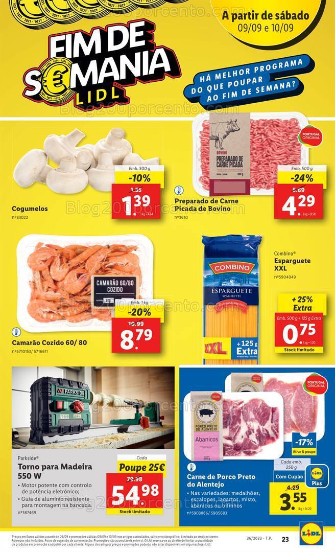 Antevisão Folheto LIDL Promoções Fim de Semana - 9 e 10 setembro