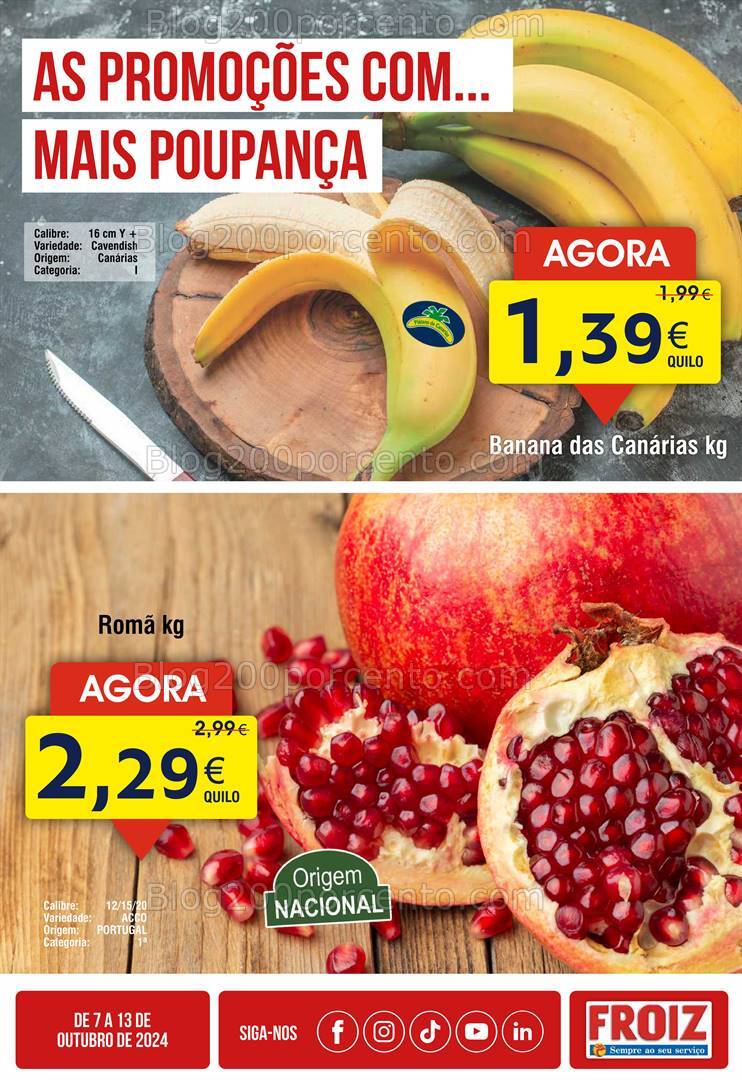 Antevisão Folheto FROIZ Promoções de 7 a 13 outubro