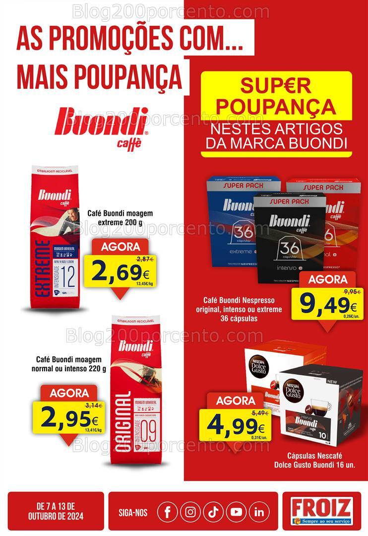 Antevisão Folheto FROIZ Promoções de 7 a 13 outubro