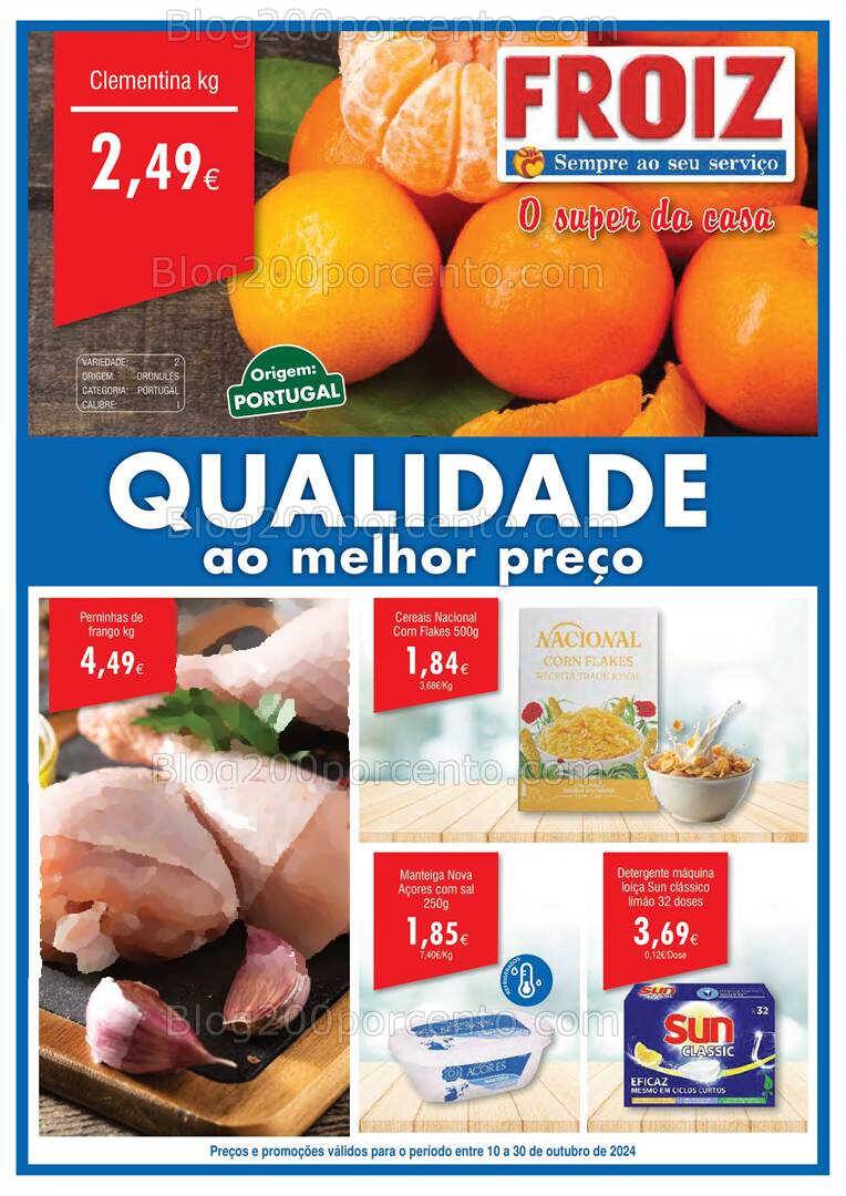 Antevisão Folheto FROIZ Promoções de 10 a 30 outubro