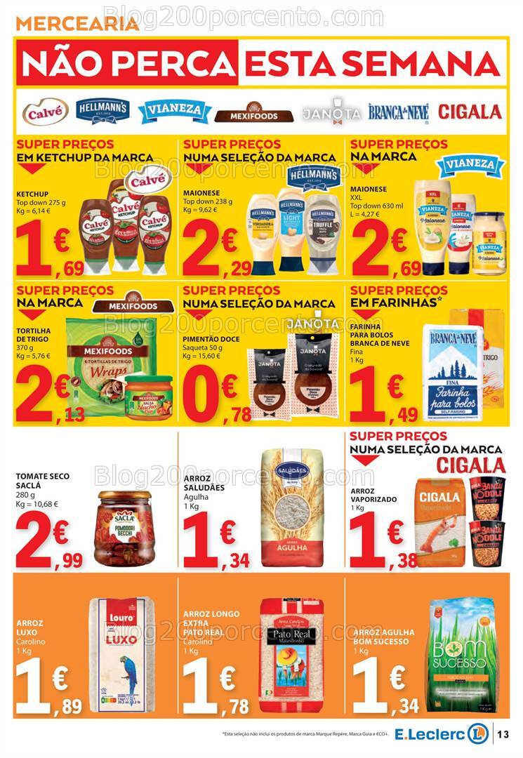 Antevisão Folheto E-LECLERC Promoções de 10 a 16 outubro