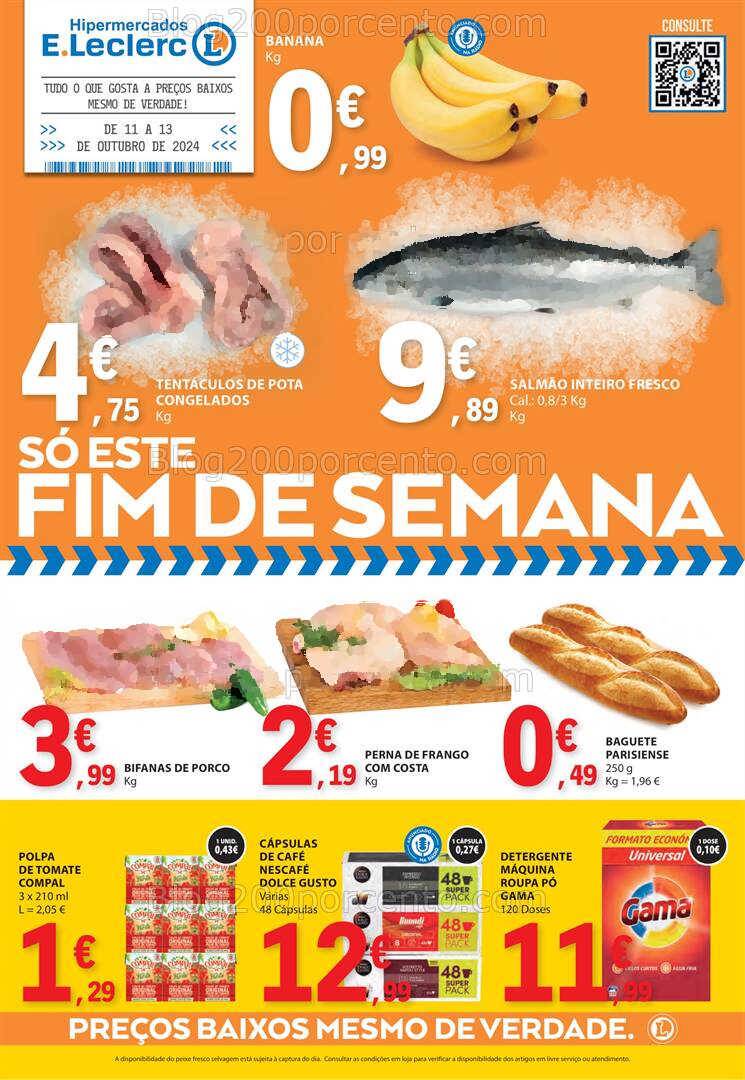 Antevisão Folheto E-LECLERC Promoções Fim de Semana - 11 a 13 outubro