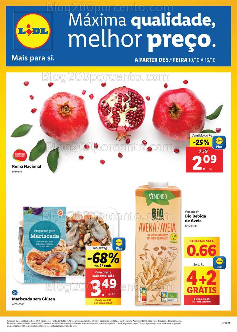 Antevisão Folheto LIDL Extra Évora Promoções de 10 a 16 outubro