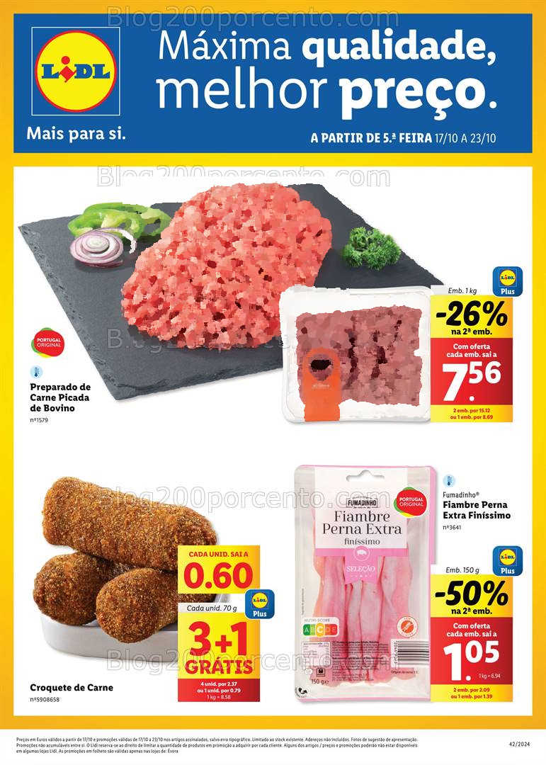 Antevisão Folheto LIDL Extra Évora Promoções de 17 a 23 outubro