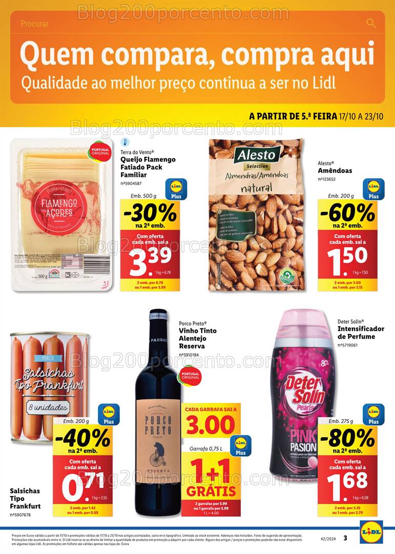 Antevisão Folheto LIDL Extra Évora Promoções de 17 a 23 outubro