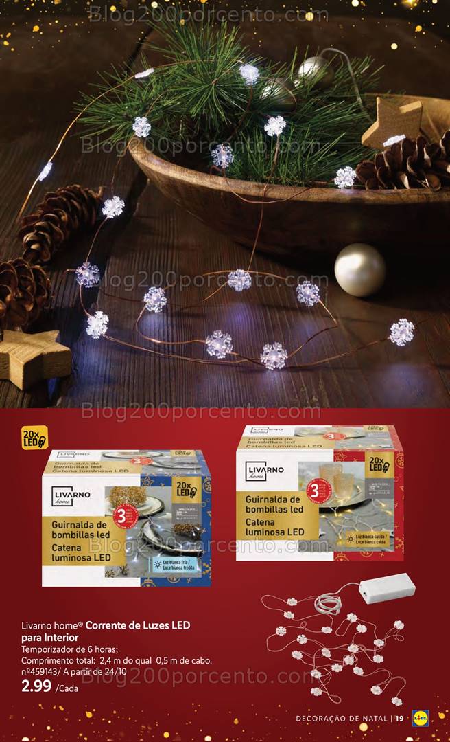 Antevisão Folheto LIDL Especial Decoração de Natal Promoções a partir de 24 outubro