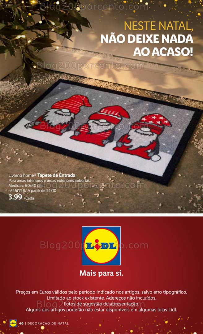 Antevisão Folheto LIDL Especial Decoração de Natal Promoções a partir de 24 outubro