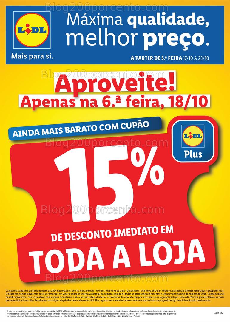 Antevisão Folheto LIDL Extra VNG Promoções de 17 a 23 outubro