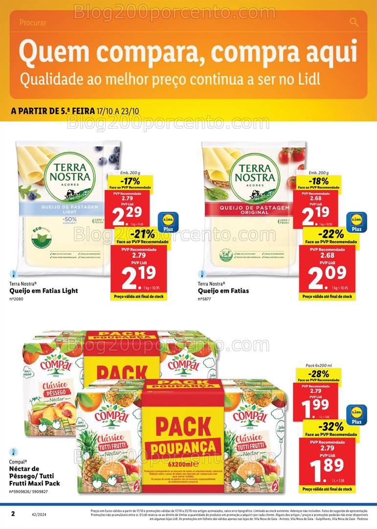 Antevisão Folheto LIDL Extra VNG Promoções de 17 a 23 outubro