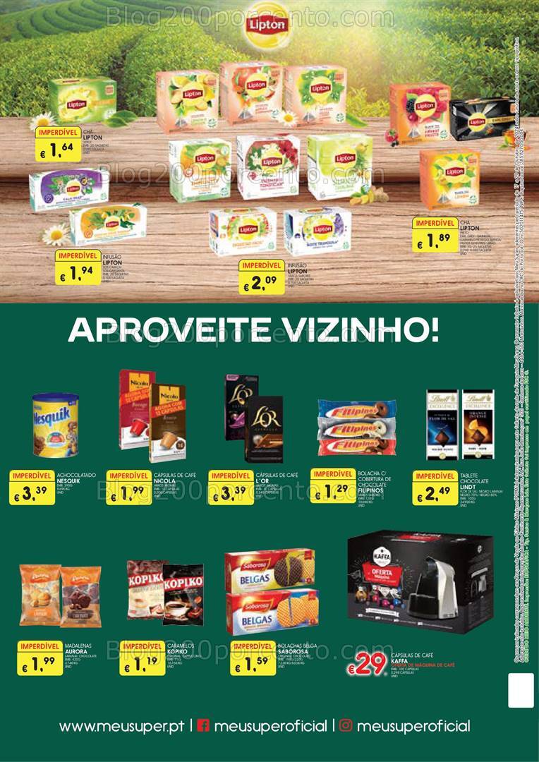 Antevisão Folheto MEU SUPER Bebidas Quentes Promoções de 17 a 29 outubro