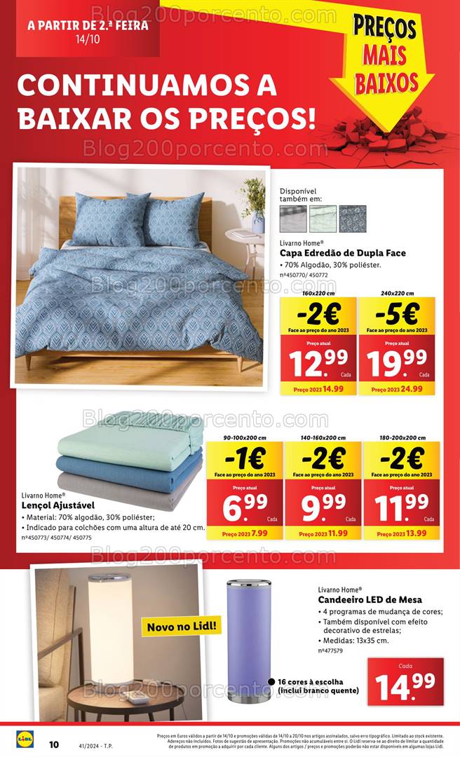 Antevisão Folheto LIDL Bazar Promoções de 10 a 16 outubro