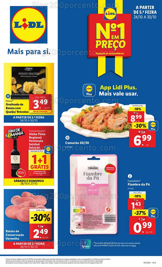 Antevisão Folheto LIDL Promoções de 24 a 30 outubro