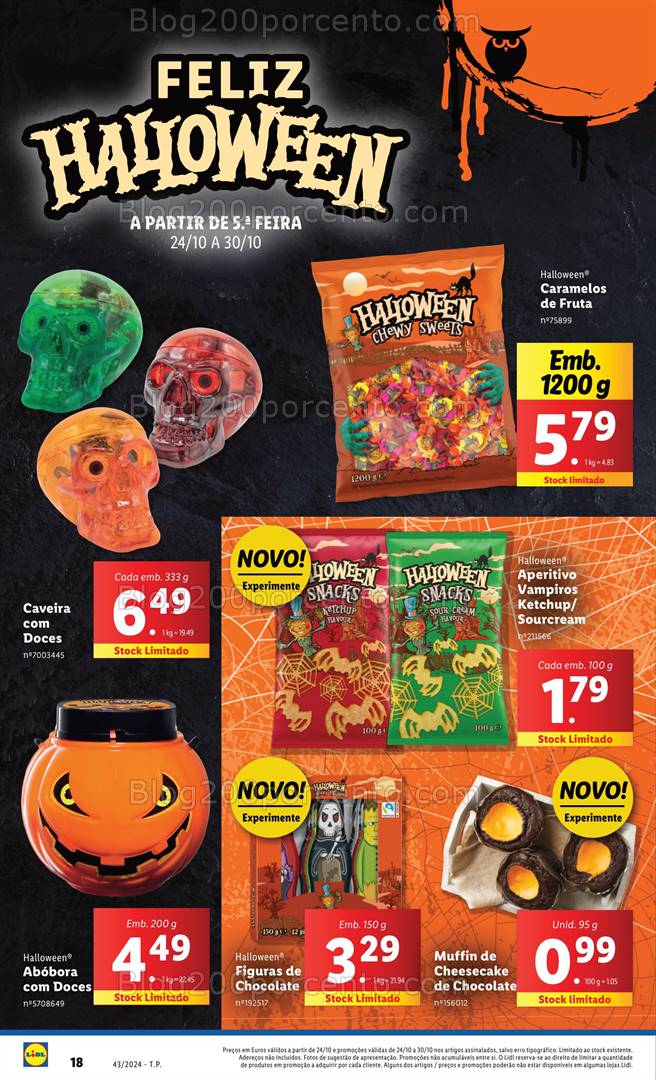 Antevisão Folheto LIDL Halloween Promoções de 24 a 30 outubro