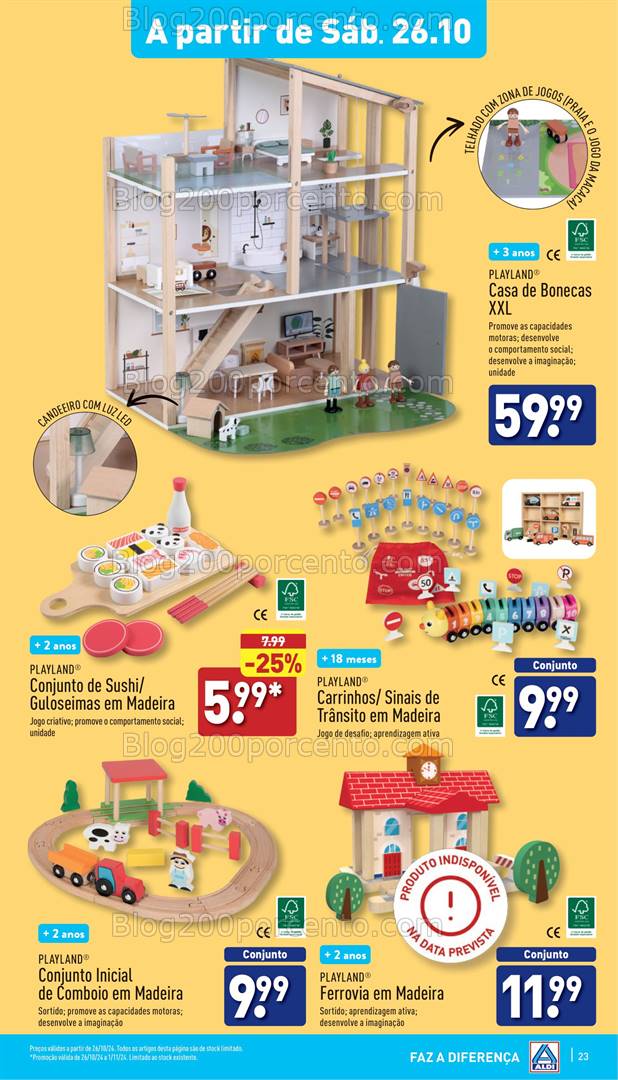 Antevisão Folheto ALDI Promoções de 23 a 29 outubro