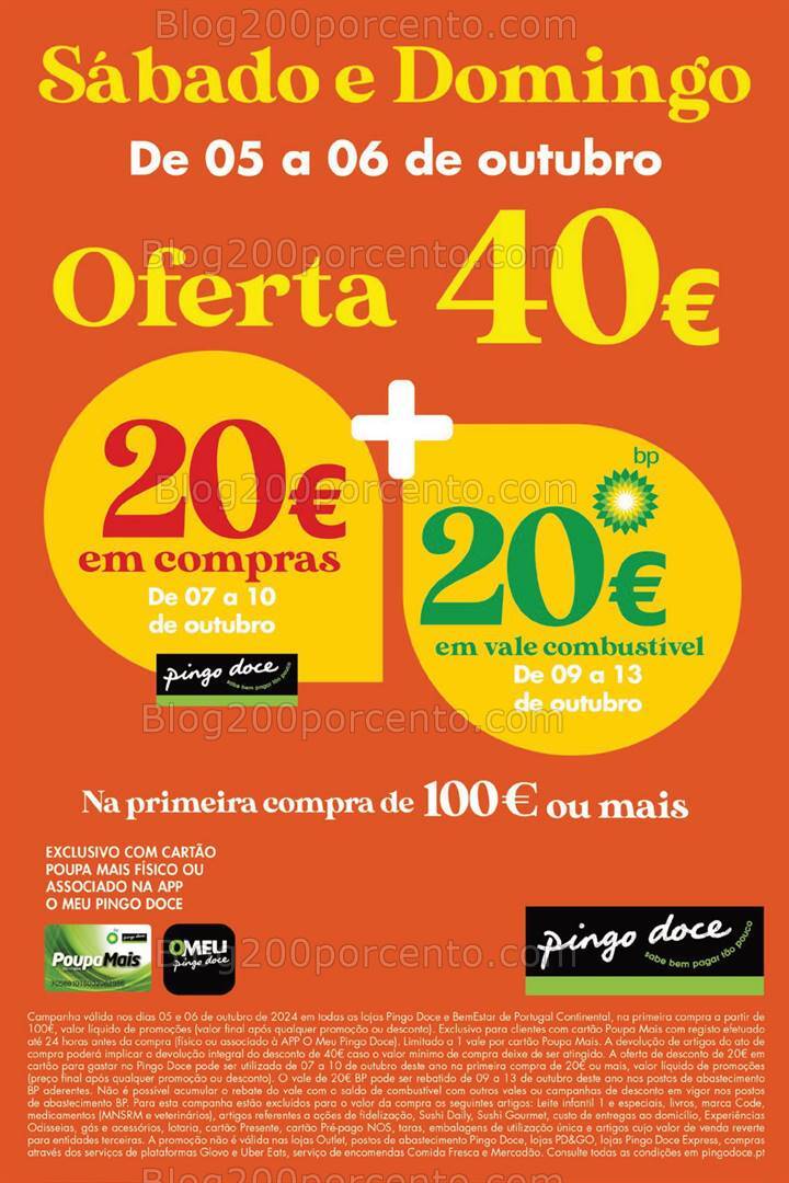 Antevisão Folheto PINGO DOCE Promoções Fim de Semana - 5 a 6 outubro