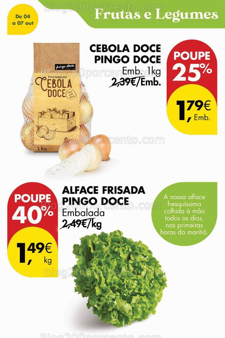 Antevisão Folheto PINGO DOCE Promoções Fim de Semana - 5 a 6 outubro