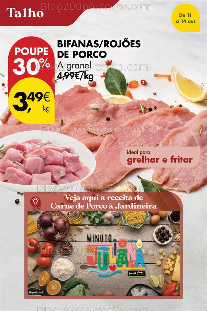 Antevisão Folheto PINGO DOCE Promoções Fim de Semana - 12 a 13 outubro