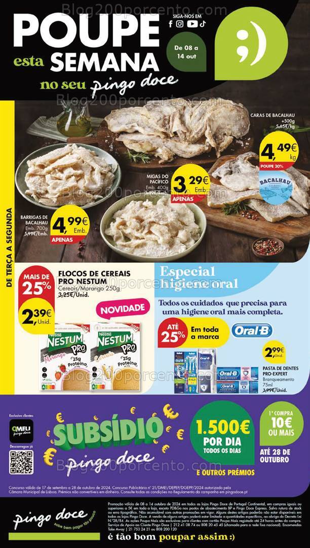 Antevisão Folheto PINGO DOCE Lojas Grandes Promoções de 8 a 14 outubro