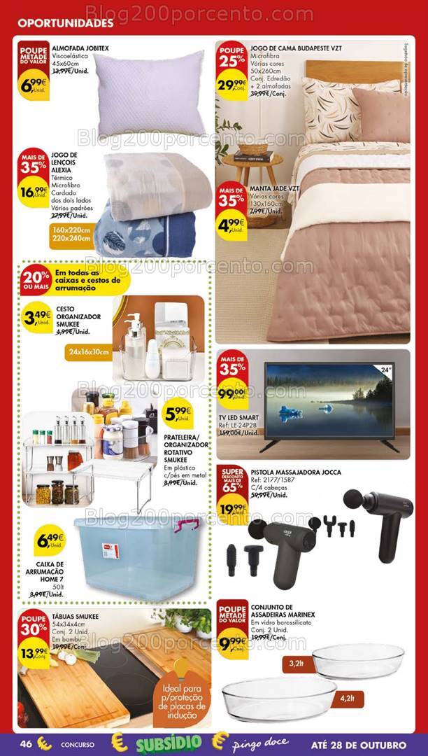 Antevisão Folheto PINGO DOCE Bazar Grandes Promoções de 15 a 21 outubro