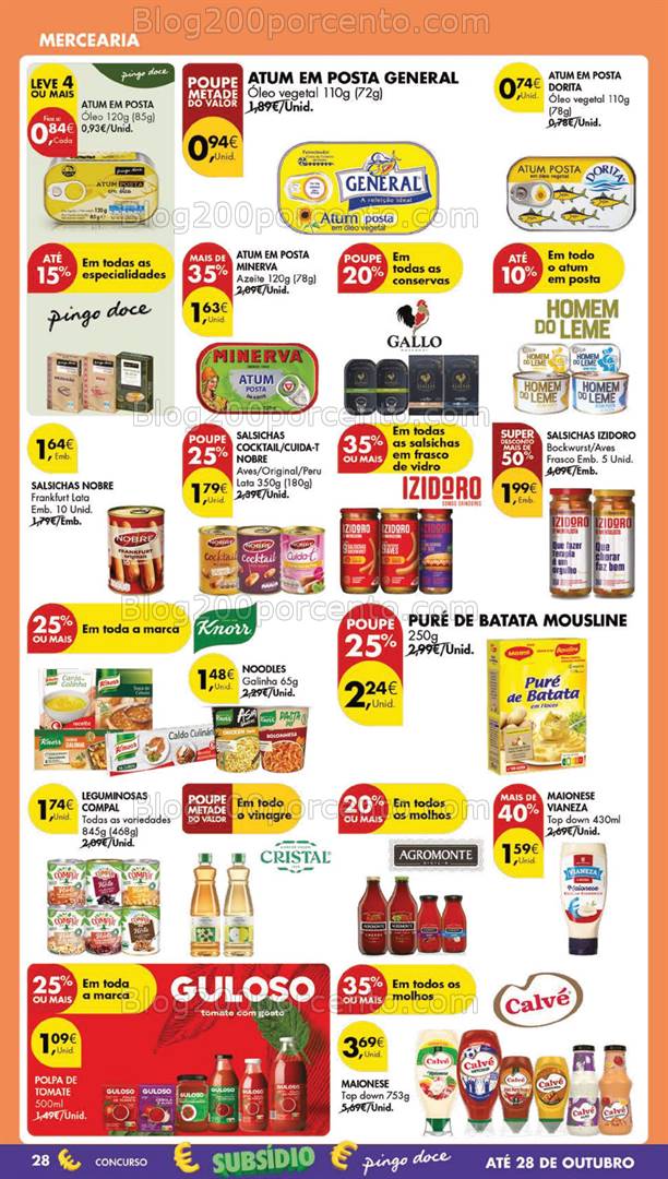 Antevisão Folheto PINGO DOCE lojas Grandes Promoções de 22 a 28 outubro