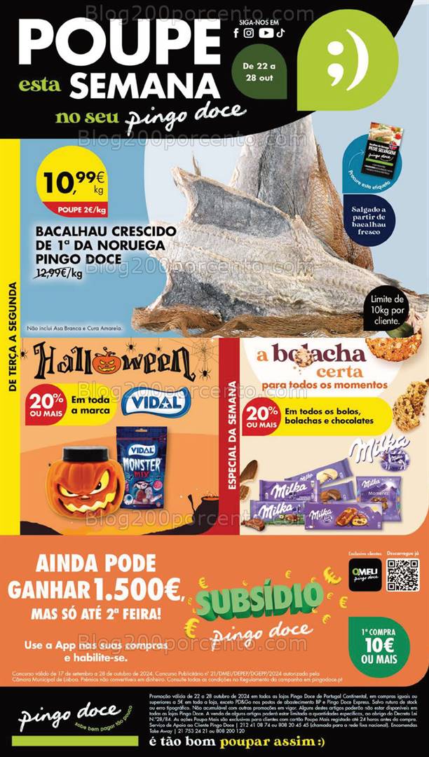 Antevisão Folheto PINGO DOCE lojas Grandes Promoções de 22 a 28 outubro