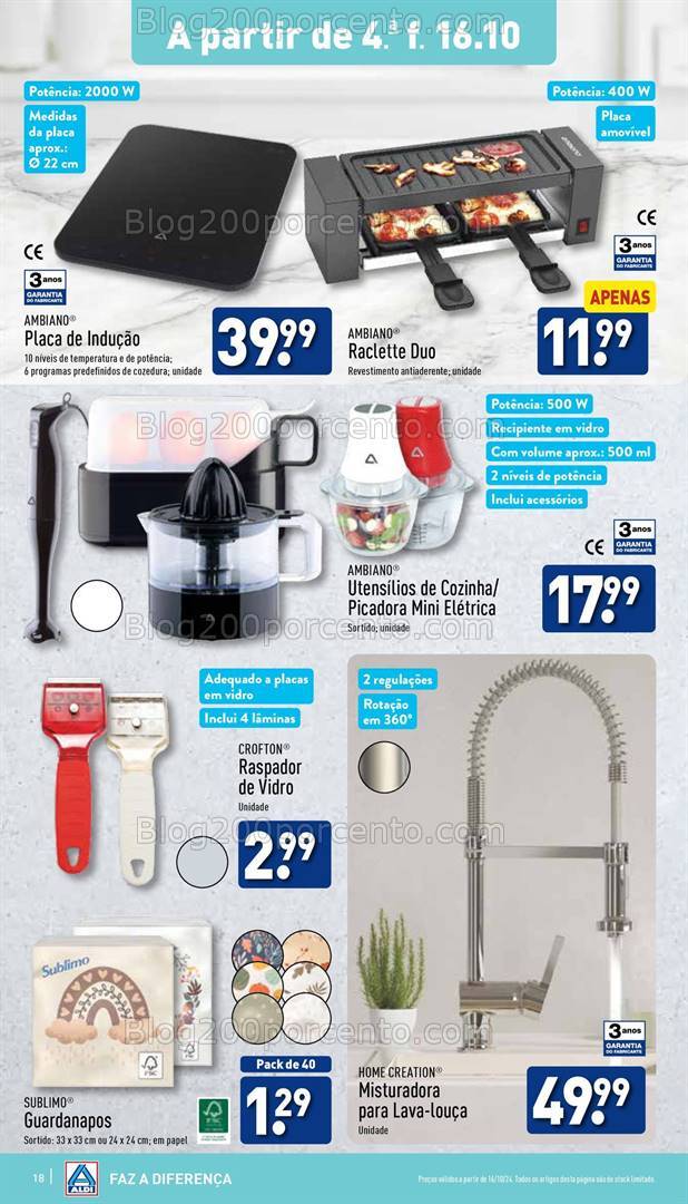 Antevisão Folheto ALDI Promoções de 16 a 22 outubro