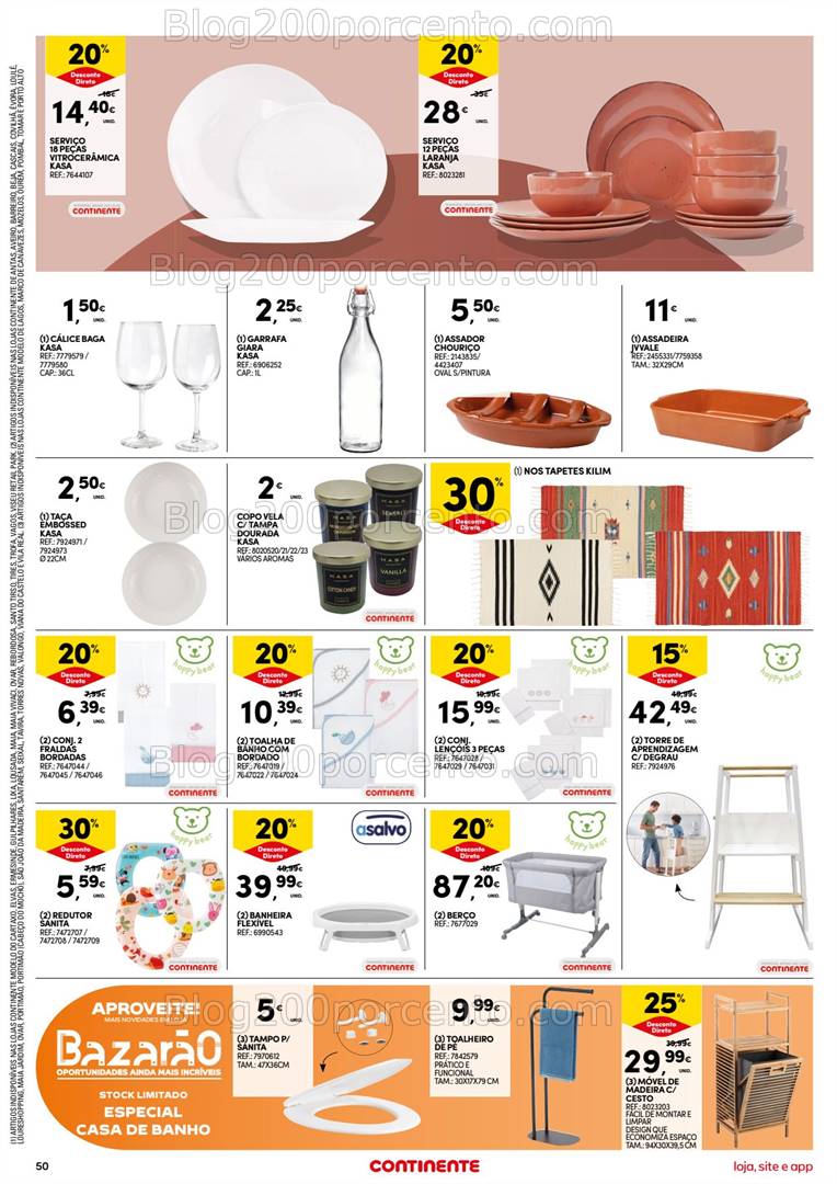 Antevisão Folheto CONTINENTE Bazar Promoções de 8 a 14 outubro