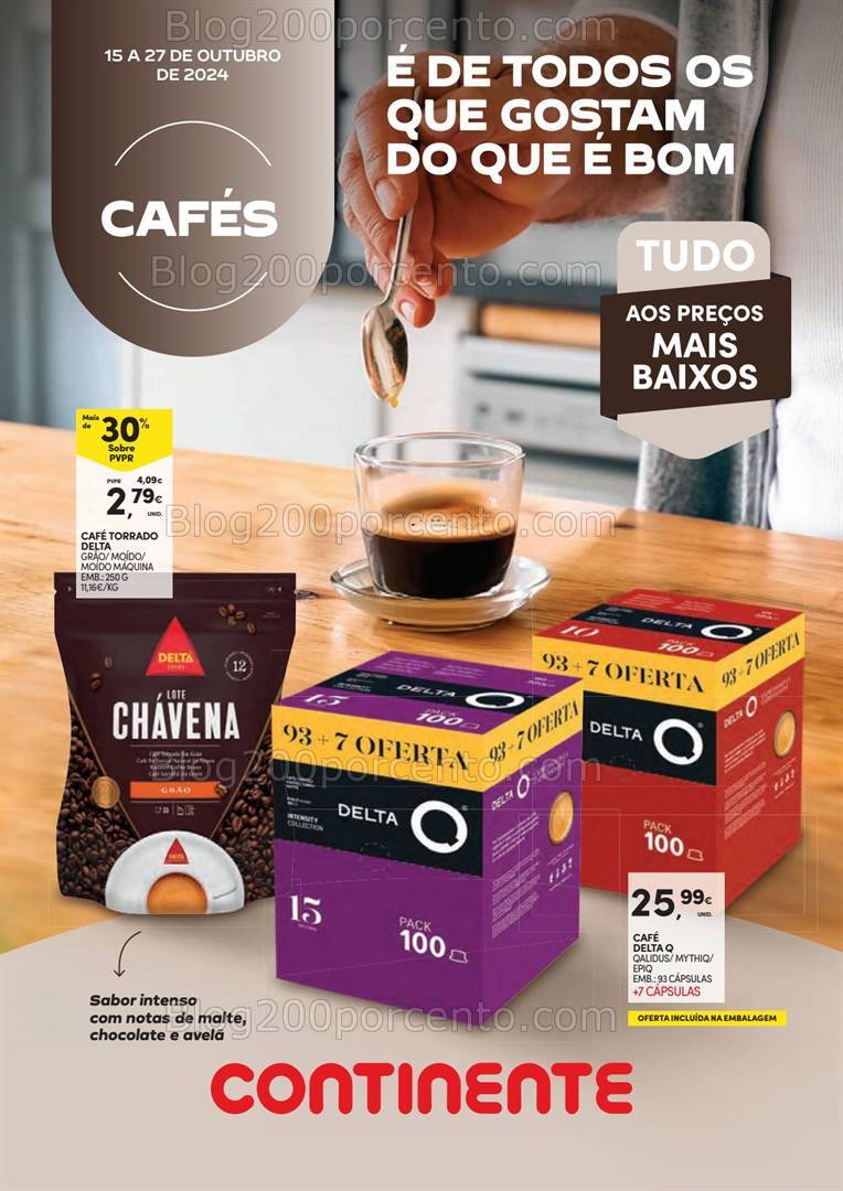 Antevisão Folheto CONTINENTE Especial Cafés Promoções de 15 a 27 outubro