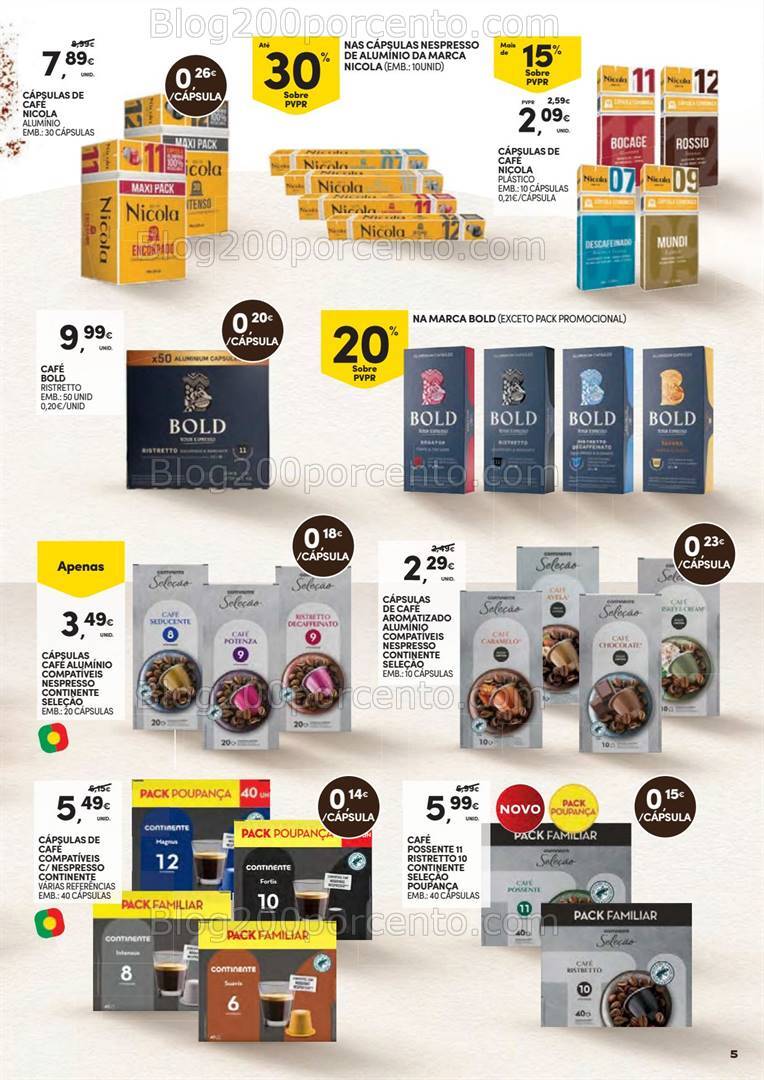 Antevisão Folheto CONTINENTE Especial Cafés Promoções de 15 a 27 outubro