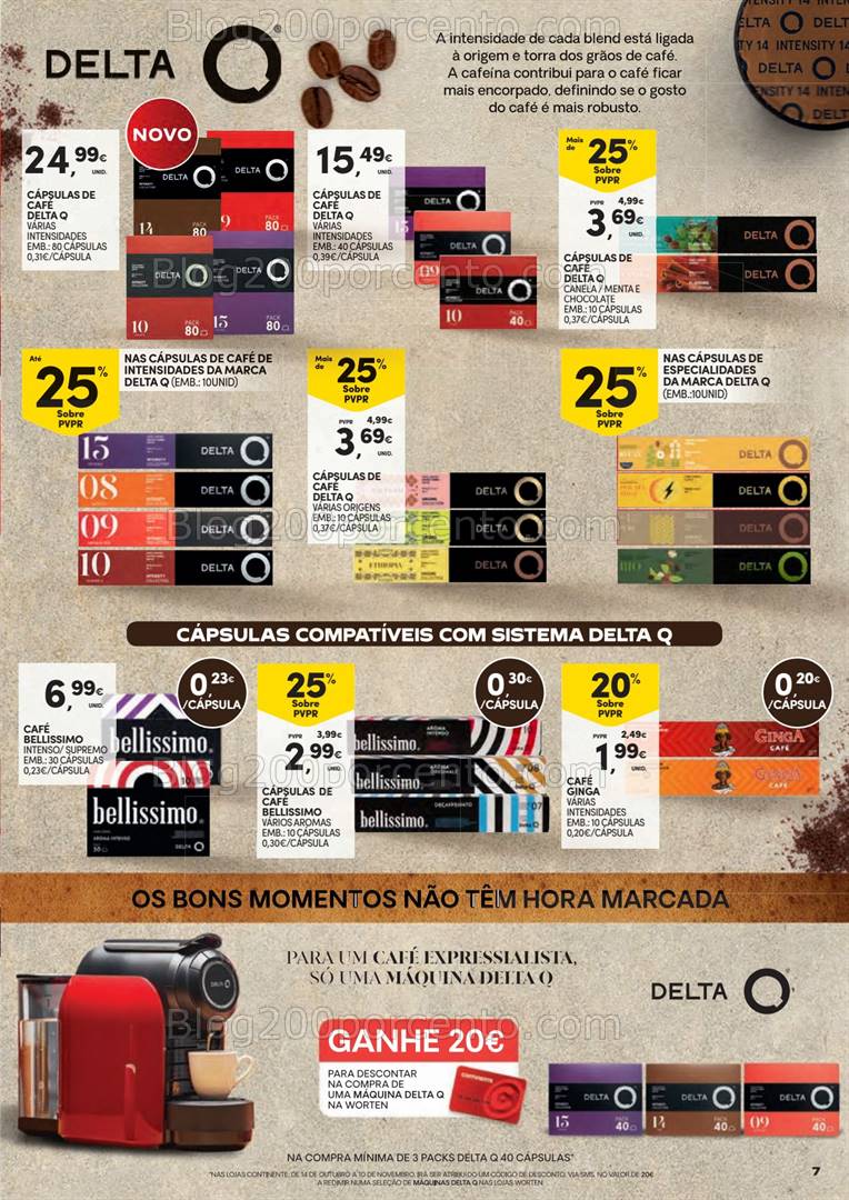 Antevisão Folheto CONTINENTE Modelo Bebidas Quentes Promoções de 22 outubro a 10 novembro