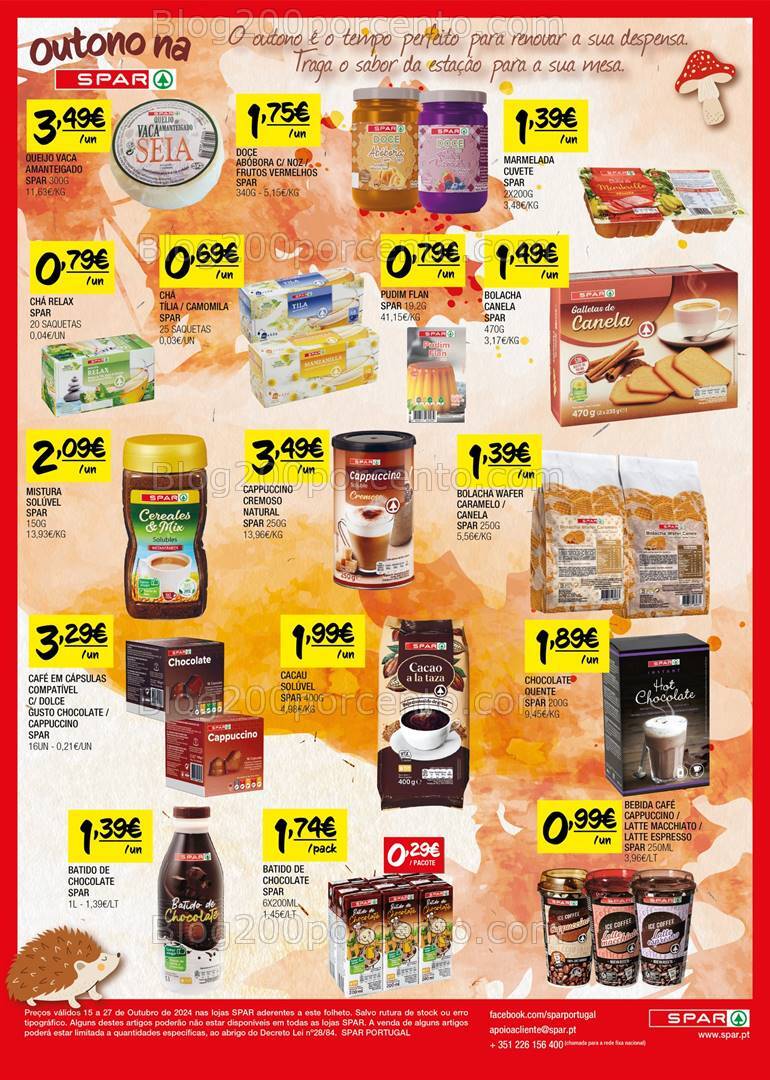 Antevisão Folheto SPAR Promoções de 15 a 27 outubro