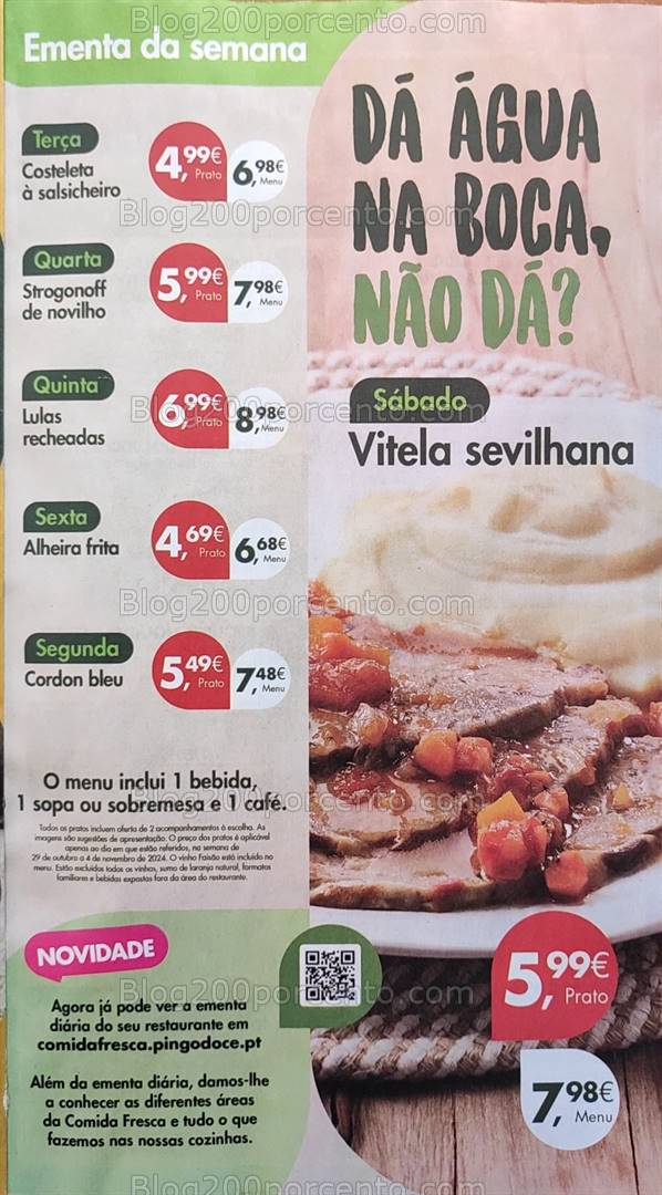 Antevisão Folheto PINGO DOCE Promoções de 29 outubro a 4 novembro