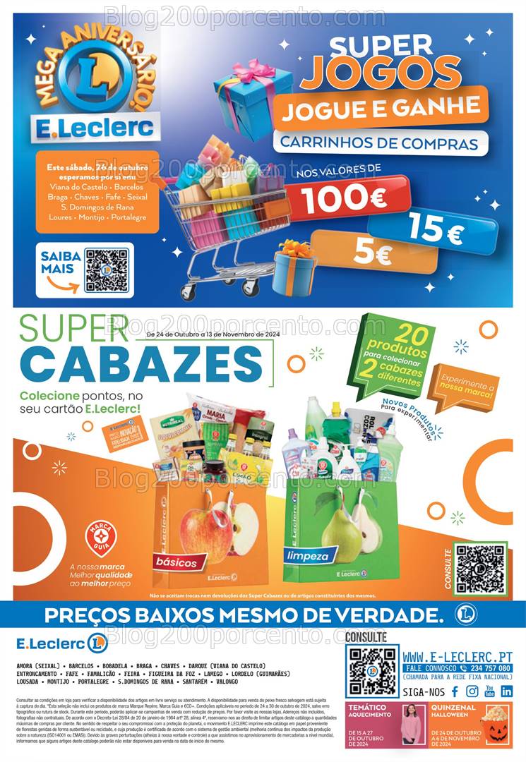 Antevisão Folheto E-LECLERC Aniversário Promoções de 24 a 30 outubro