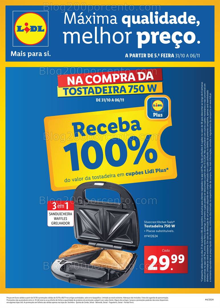 Antevisão Folheto LIDL Extra Promoções de 31 outubro a 6 novembro