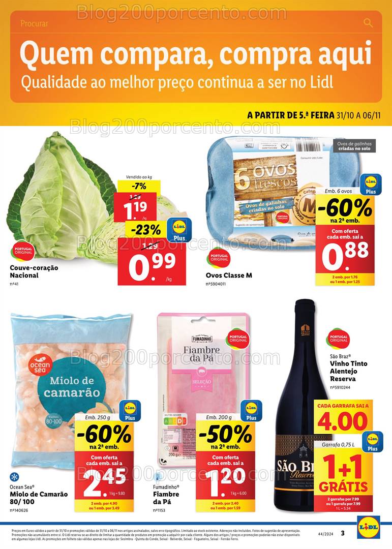 Antevisão Folheto LIDL Extra Promoções de 31 outubro a 6 novembro