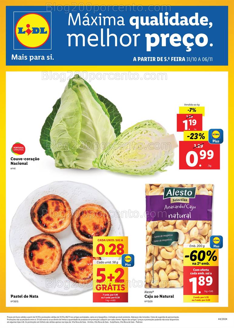 Antevisão Folheto LIDL Extra VNG Promoções de 31 outubro a 6 novembro