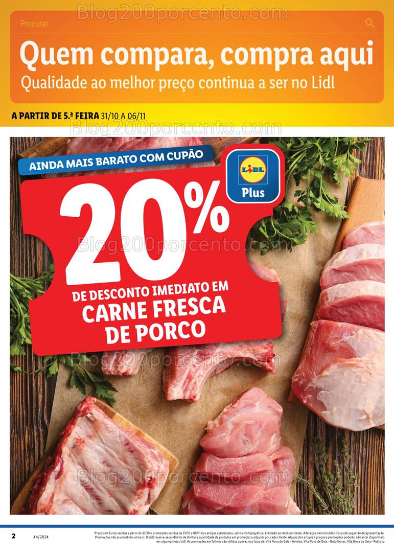 Antevisão Folheto LIDL Extra VNG Promoções de 31 outubro a 6 novembro