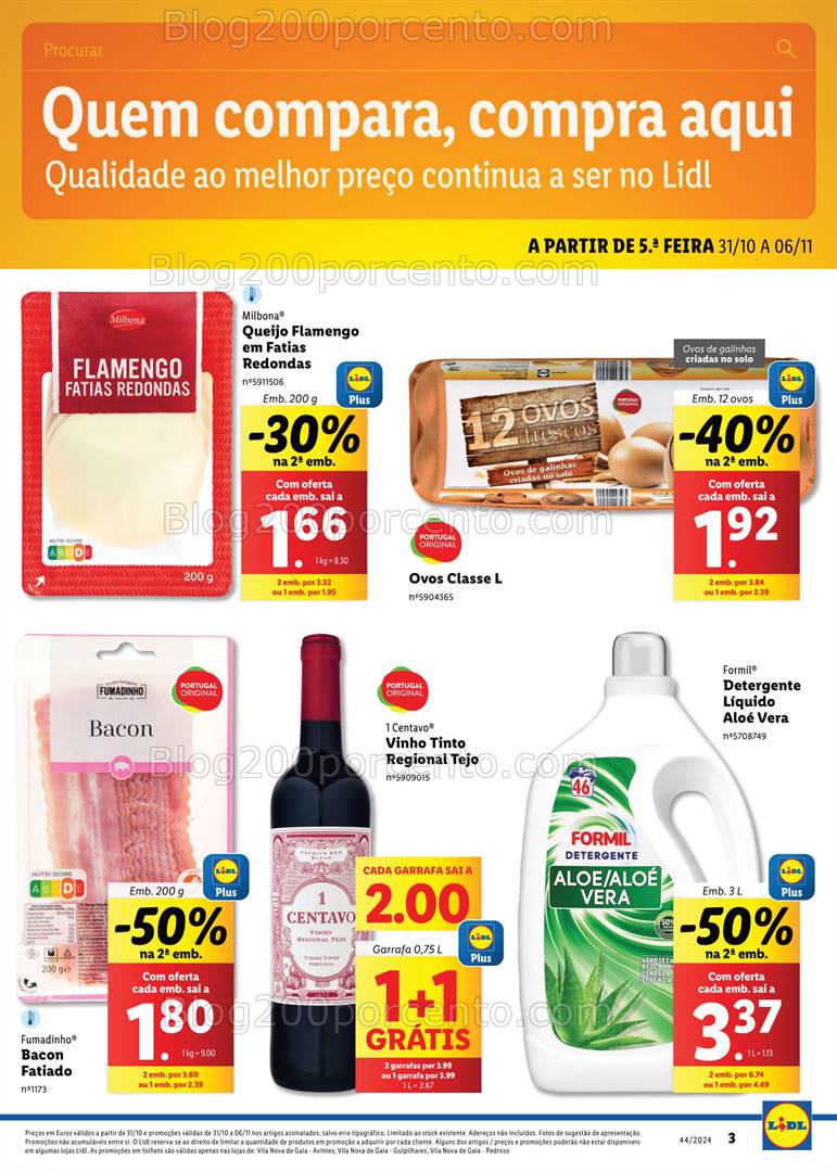 Antevisão Folheto LIDL Extra VNG Promoções de 31 outubro a 6 novembro